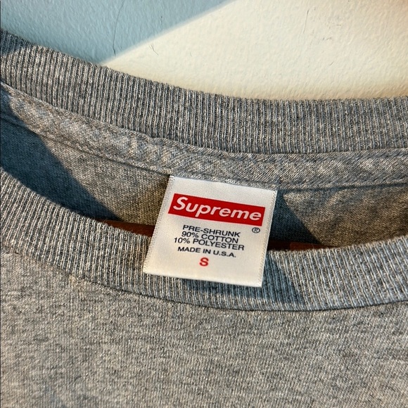 Supreme Heather Gray Tee with Graphic - Picture 2 of 4